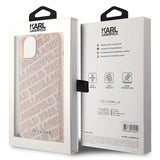 Karl Lagerfeld Quilted K Pattern case for iPhone 15 Plus / 14 Plus - pink