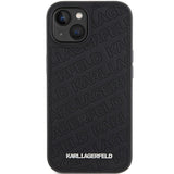 Karl Lagerfeld Quilted K Pattern case for iPhone 15 - black
