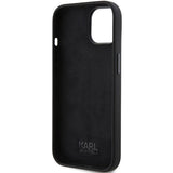 Karl Lagerfeld Silicone Ikonik Metal Pin case for iPhone 15 - black