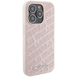 Karl Lagerfeld Quilted K Pattern case til iPhone 15 Pro Max - pink