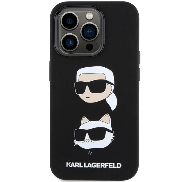 Karl Lagerfeld Silicone Karl&Choupette Head case for iPhone 15 Pro Max - black