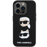 Karl Lagerfeld Silicone Karl&Choupette Head case for iPhone 15 Pro Max - black