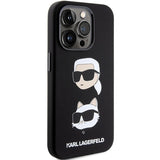 Karl Lagerfeld Silicone Karl&Choupette Head case for iPhone 15 Pro Max - black