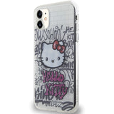 Hello Kitty IML Kitty On Bricks Graffiti æske til iPhone 11 / Xr - hvid