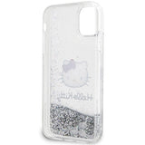 Hello Kitty Liquid Glitter Charms Kitty Head Case for iPhone 11 / Xr - Silver