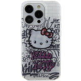 Hello Kitty IML Kitty On Bricks Graffiti case for iPhone 14 Pro - white