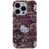 Hello Kitty IML Tags Graffiti case for iPhone 14 Pro - pink
