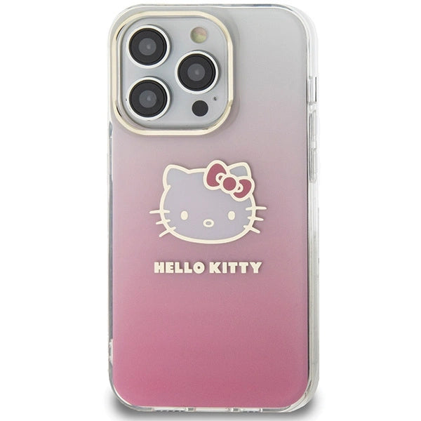 Hello Kitty IML Gradient Electrop Kitty Head case for iPhone 14 Pro Max - pink