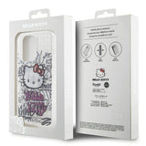 Hello Kitty IML Kitty On Bricks Graffiti case for iPhone 15 Pro - white