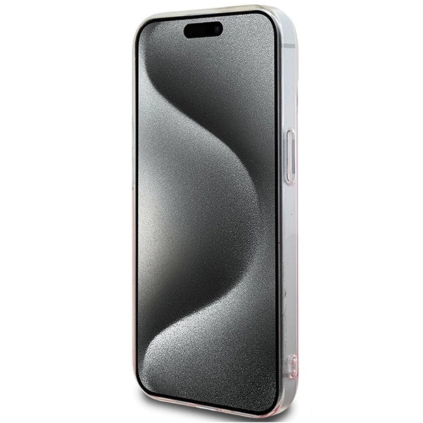 Hello Kitty IML Gradient Electrop Kitty Head case for iPhone 15 - pink