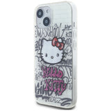 Hello Kitty IML Kitty On Bricks Graffiti case for iPhone 15 - white