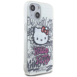 Hello Kitty IML Kitty On Bricks Graffiti case for iPhone 15 - white