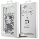 Hello Kitty IML Kitty On Bricks Graffiti case for iPhone 15 - white
