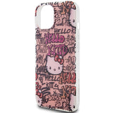 Hello Kitty IML Tags Graffiti case for iPhone 15 - pink