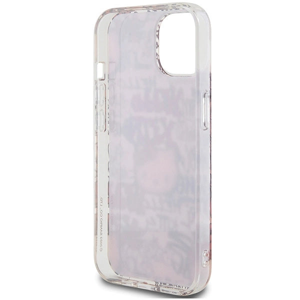 Hello Kitty IML Tags Graffiti case for iPhone 15 - pink