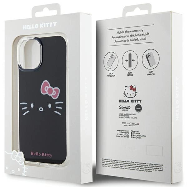 Hello Kitty IML Kitty Face case for iPhone 15 - black