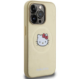 Hello Kitty Leather Kitty Head MagSafe case for iPhone 13 Pro Max - gold