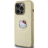 Hello Kitty Leather Kitty Head MagSafe case for iPhone 14 Pro Max - gold