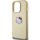 Hello Kitty Leather Kitty Head MagSafe case for iPhone 14 Pro Max - gold