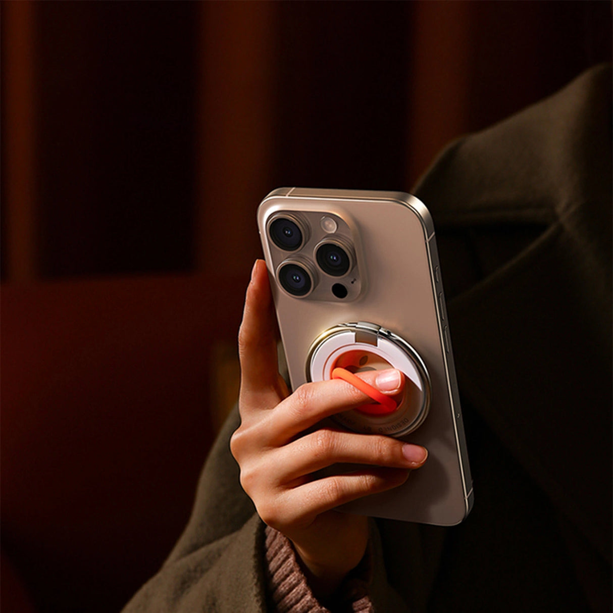 Joyroom JR-ZS383 MagSafe magnetisk telefonholder - orange