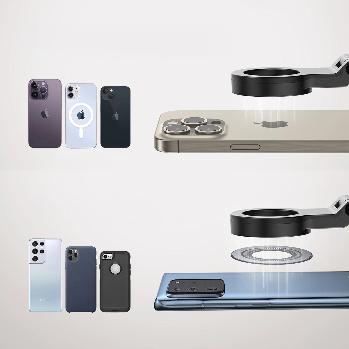 Joyroom JR-ZS365 magnetisk rejseholder til telefon - sort