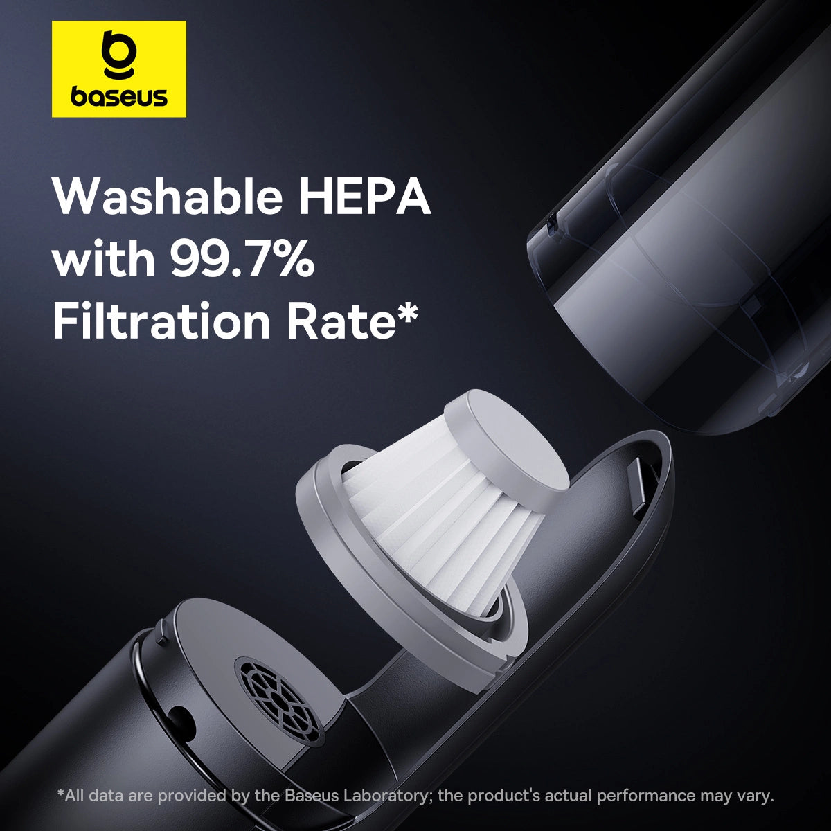 Baseus A0 Pro 4000Pa HEPA trådløs bilstøvsuger - sort