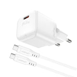 Acefast A73 Mini PD 20W GaN vægoplader + USB-C kabel - hvid