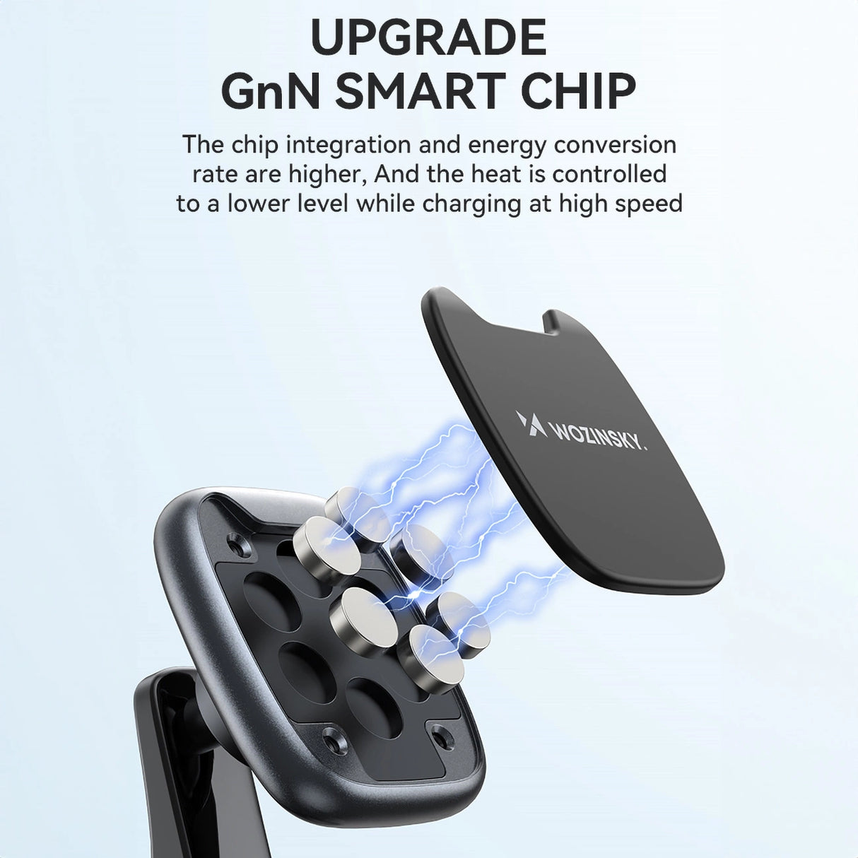 Wozinsky WUMTD Magnetic Car Dashboard Phone Holder - Black