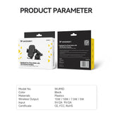 Wozinsky WUMID-telefonholder med 15W induktiv oplader til bilens instrumentbræt - sort