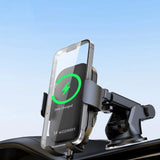 Wozinsky WUMID-telefonholder med 15W induktiv oplader til bilens instrumentbræt - sort