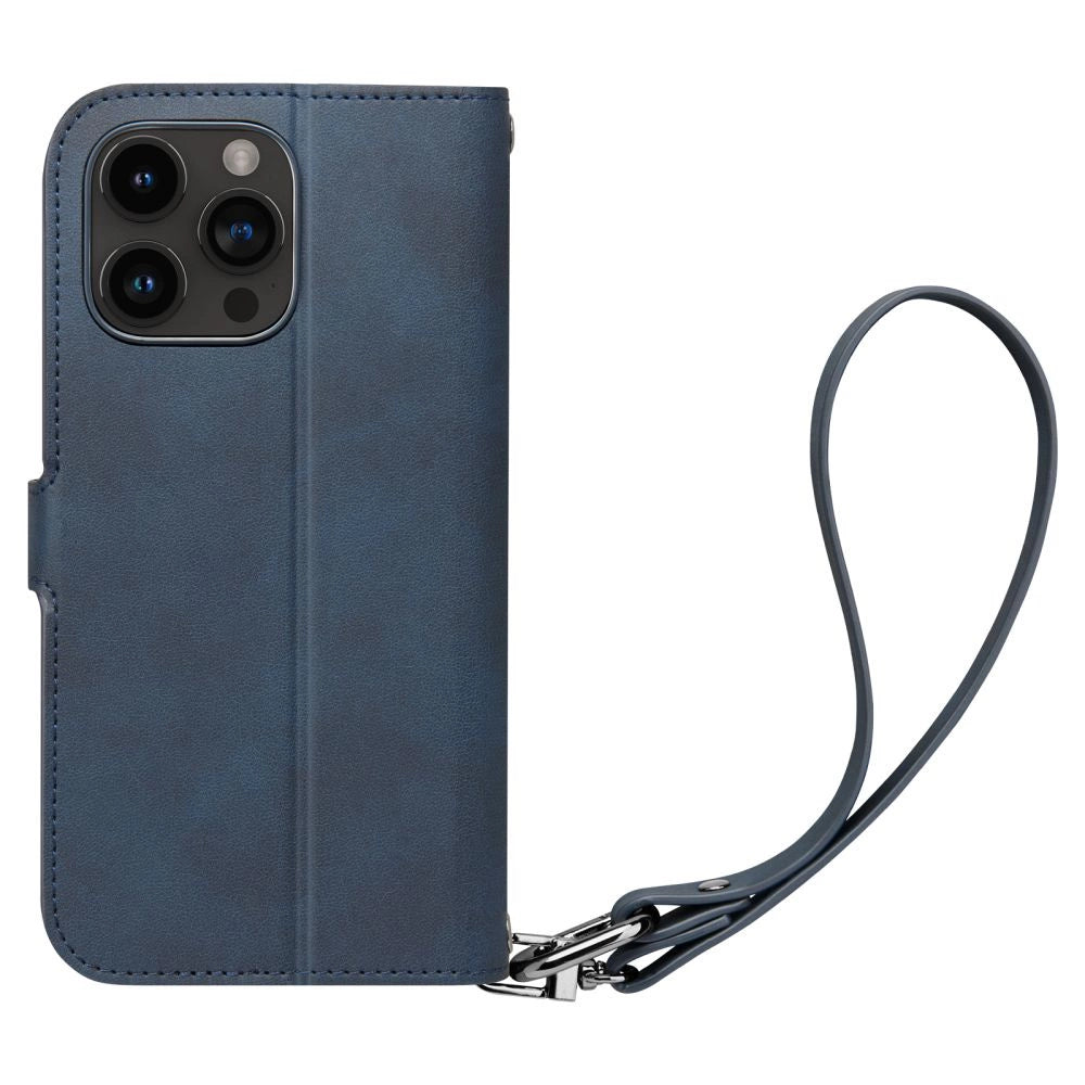 Spigen Wallet S Pro Case til iPhone 15 Pro - Navy Blue