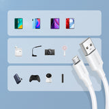 Grøn US289 60143 micro USB / USB-A kabel 2m - hvid
