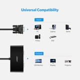Ugreen 40254 1x2 VGA Splitter 1920x1440 60Hz - sort