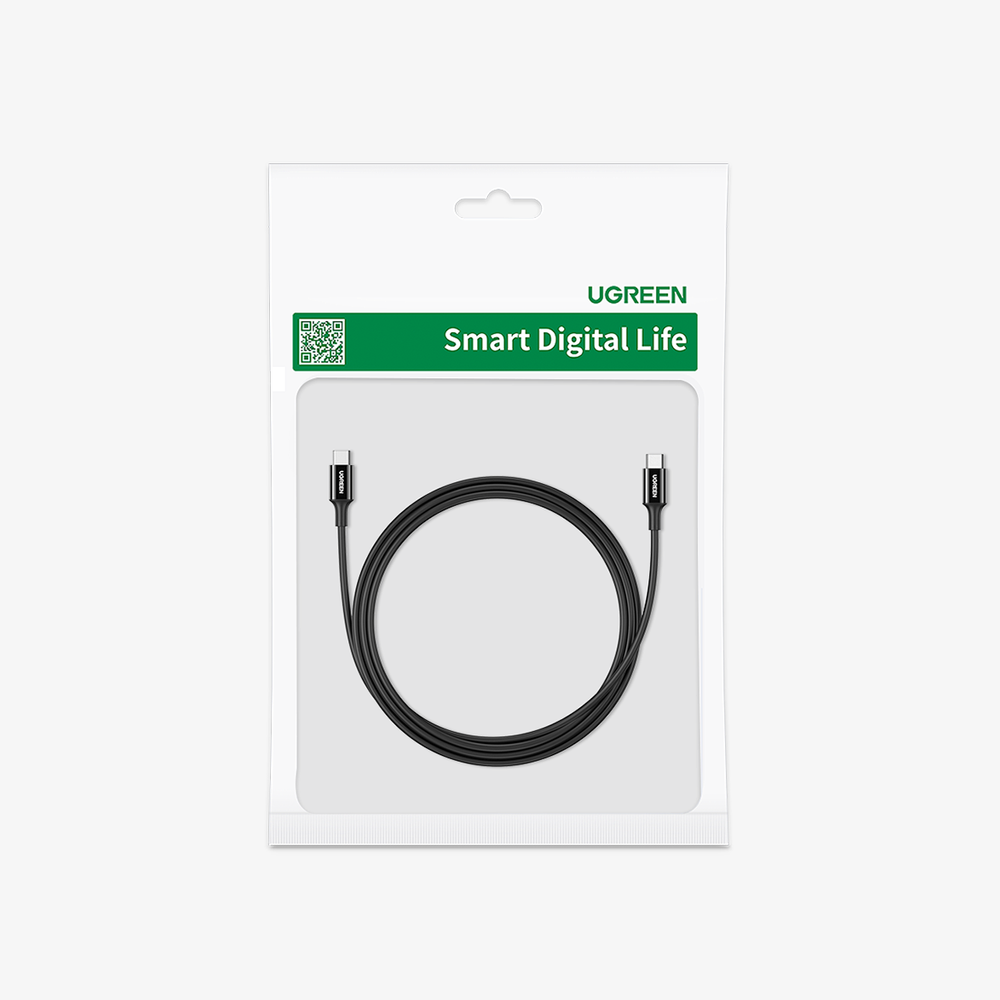 Ugreen US300 USB-C / USB-C 480Mb/s 5A 2m kabel - sort