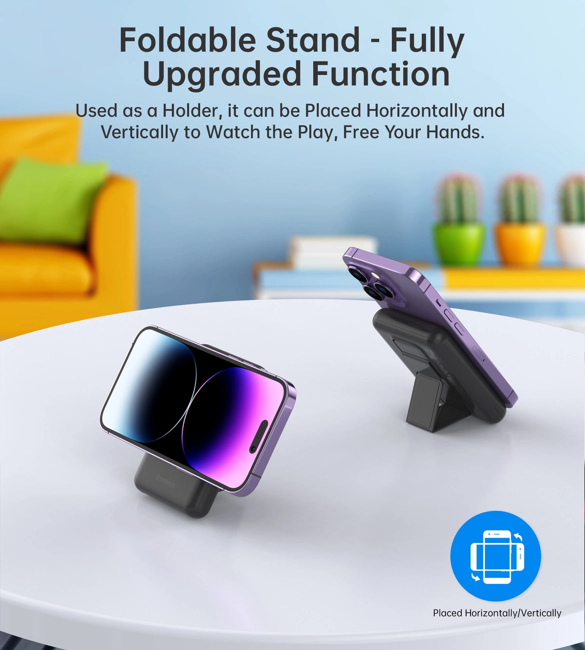 Choetech B662 trådløs MagSafe 5000mAh powerbank - sort