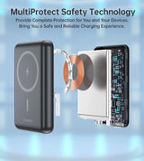 Choetech B662 trådløs MagSafe 5000mAh powerbank - sort