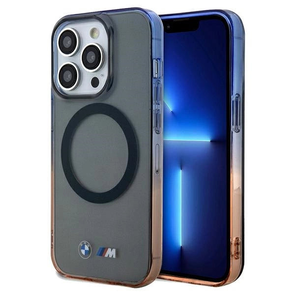 BMW Gradient Bumper MagSafe-hylster til iPhone 15 Pro Max - grå