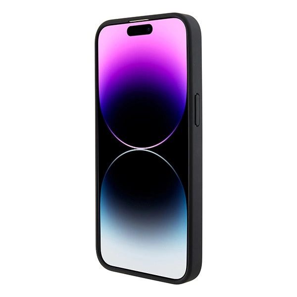 Ferrari Perforated Waves Metal Logo Case til iPhone 15 Pro - rød