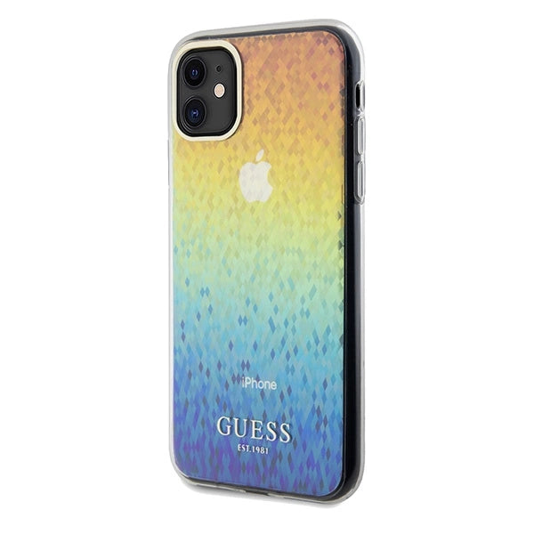 Guess IML Faceted Mirror Disco Iridescent case for iPhone 11 / Xr - multicolor