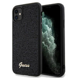 Guess Disco Metal Script-hylster til iPhone 11 / Xr - sort