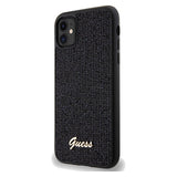 Guess Disco Metal Script-hylster til iPhone 11 / Xr - sort