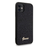 Guess Disco Metal Script-hylster til iPhone 11 / Xr - sort