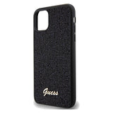 Guess Disco Metal Script-hylster til iPhone 11 / Xr - sort