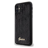 Guess Sequin Script Metallæske til iPhone 11 / Xr - sort