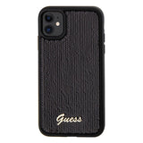 Guess Sequin Script Metallæske til iPhone 11 / Xr - sort
