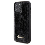 Guess Sequin Script Metallæske til iPhone 12/12 Pro - sort