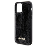 Guess Sequin Script Metallæske til iPhone 12/12 Pro - sort