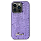 Guess Sequin Script Metal case for iPhone 13 Pro / 13 - purple