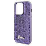 Guess Sequin Script Metal case for iPhone 13 Pro / 13 - purple