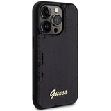 Guess Sequin Script Metallæske til iPhone 13 Pro Max - sort